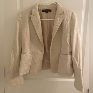 Cream Anne Klein Textured Suit Jacket